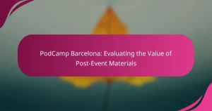 PodCamp Barcelona: Evaluando el Valor de los Materiales Post-Evento